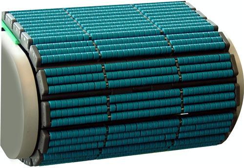 Detail of modular mail with rollers